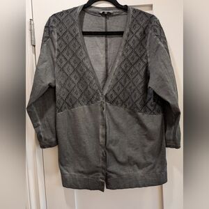 Sandwich Cotton Cardigan,XXL